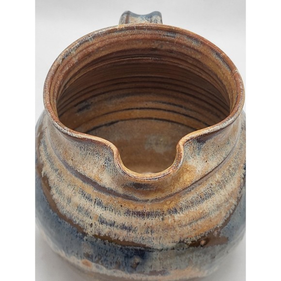 Signed Art Pottery Blue & Brown glaze - Picture 11 of 11